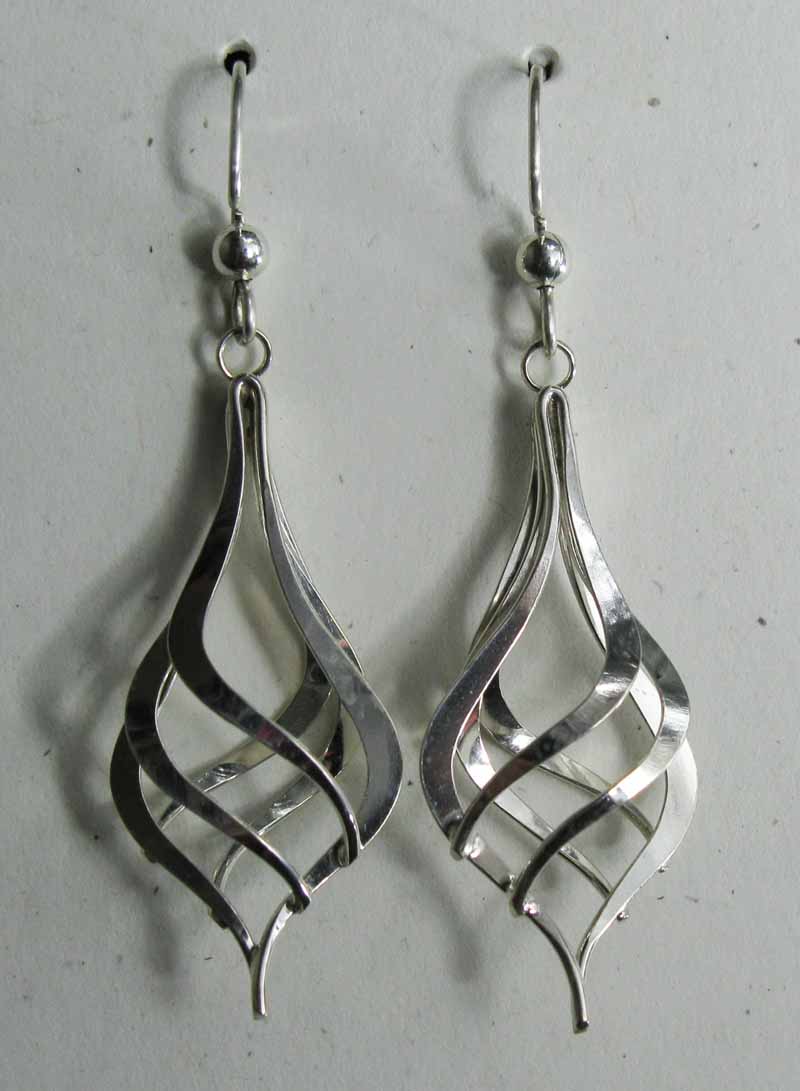 Swirl Ornament Sterling Earrings