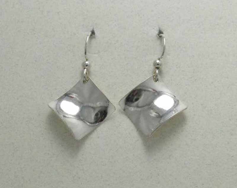 Wobbly Square Sterling Earrings