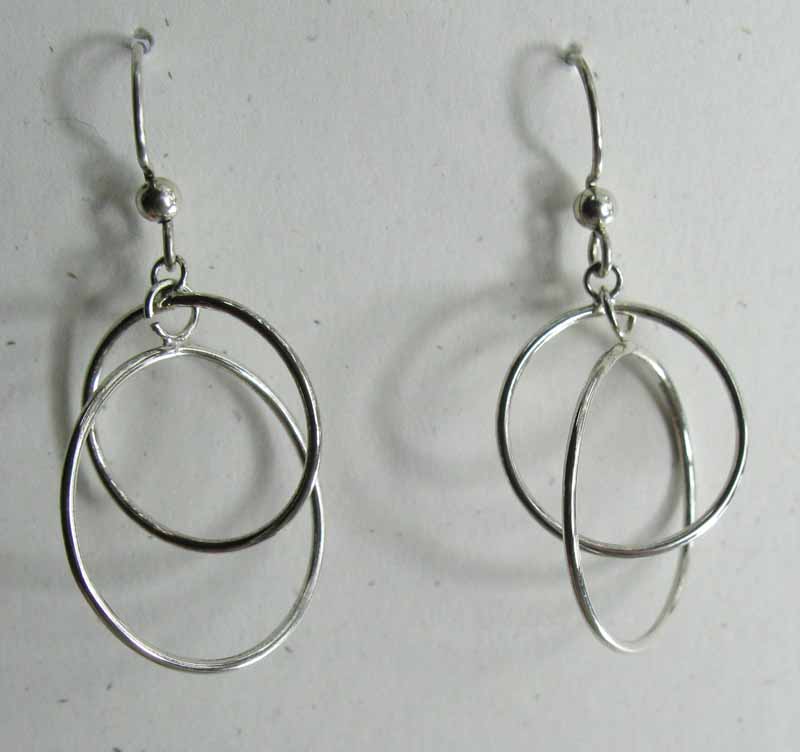 Stacked Hoop Earrings in Sterling Silver