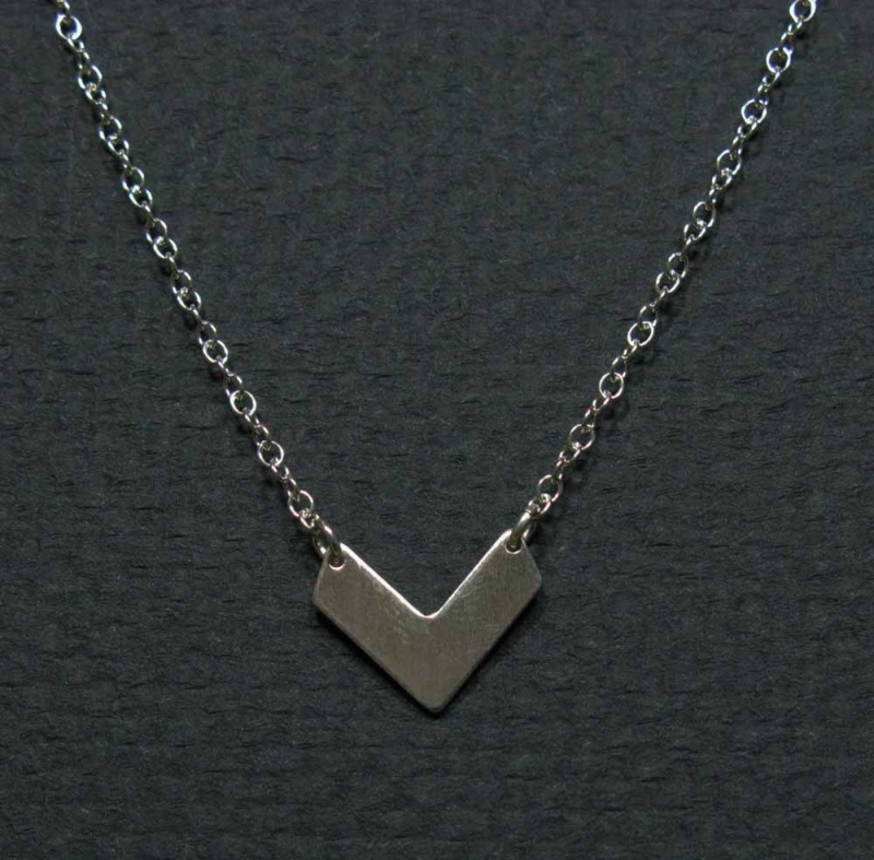 Silver Chevron Necklace