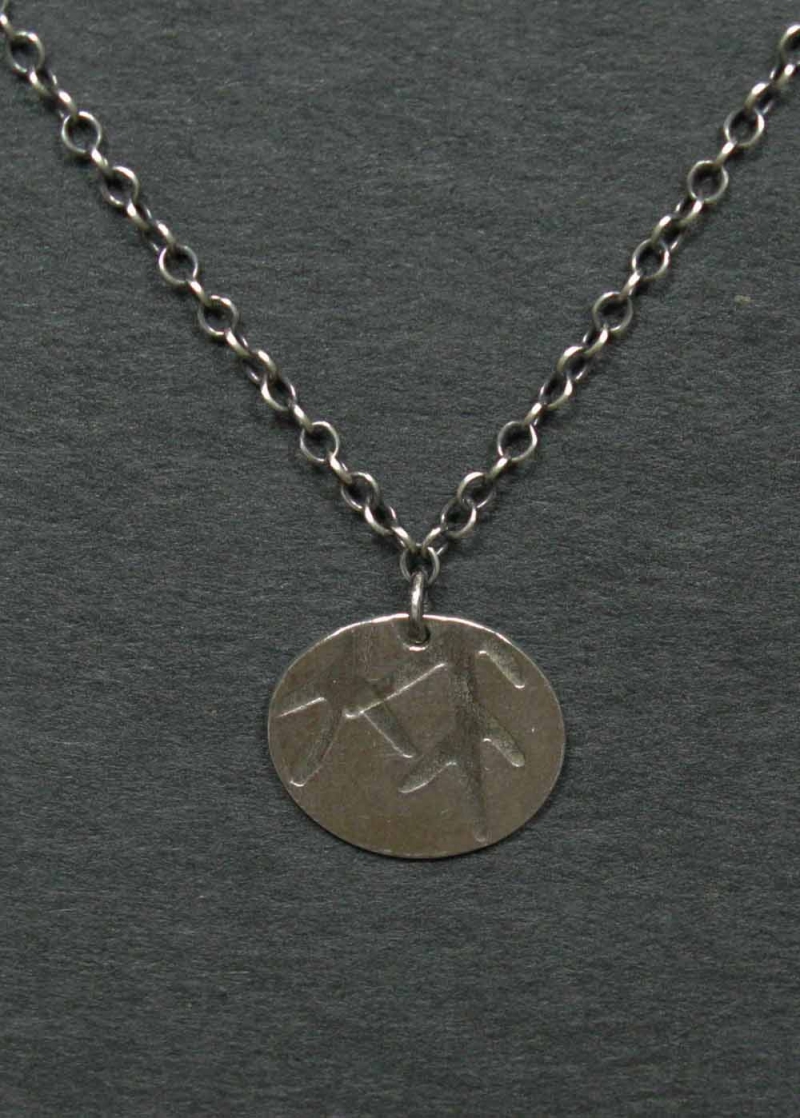Silver Necklace with Pinebow Imprint