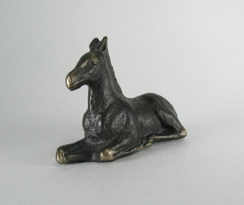 Bronze Reclining Pony