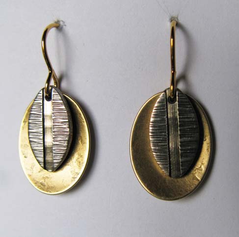 Small Textured Leaf Earrings