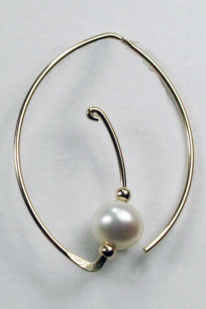 Open Hoop with Beads Earrings