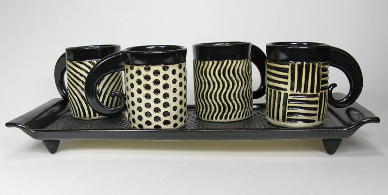 Espresso Cups - Black and White