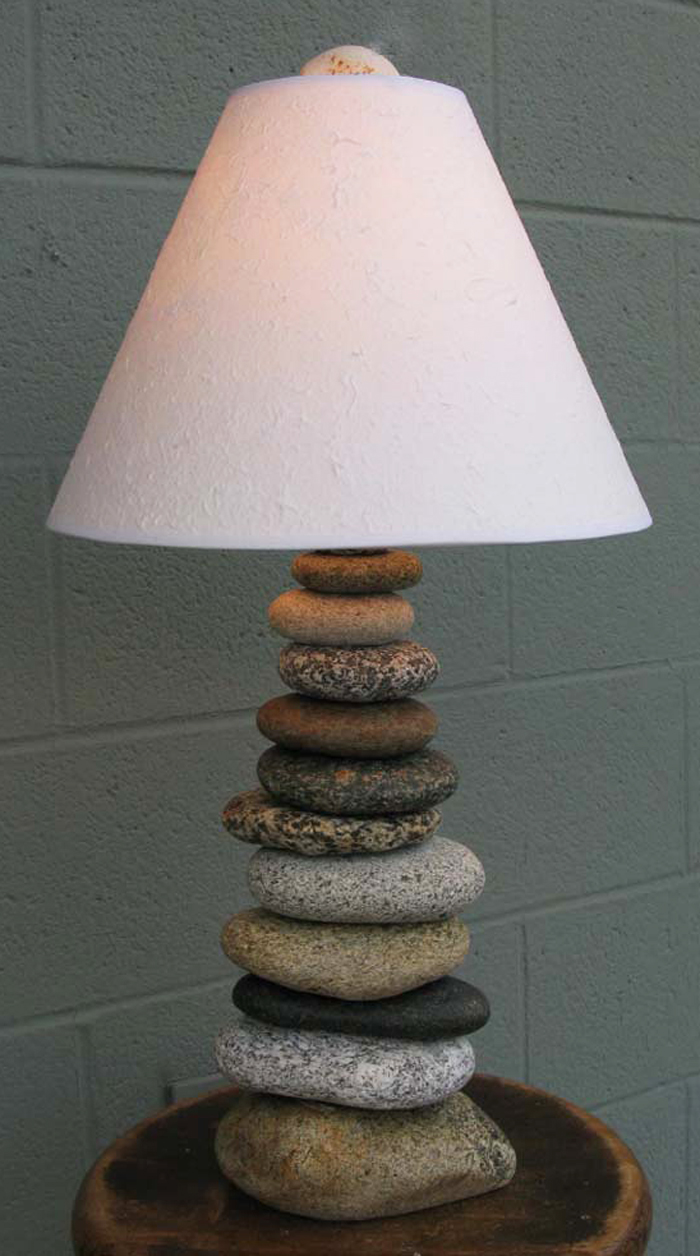 Stone Cairn Lamp