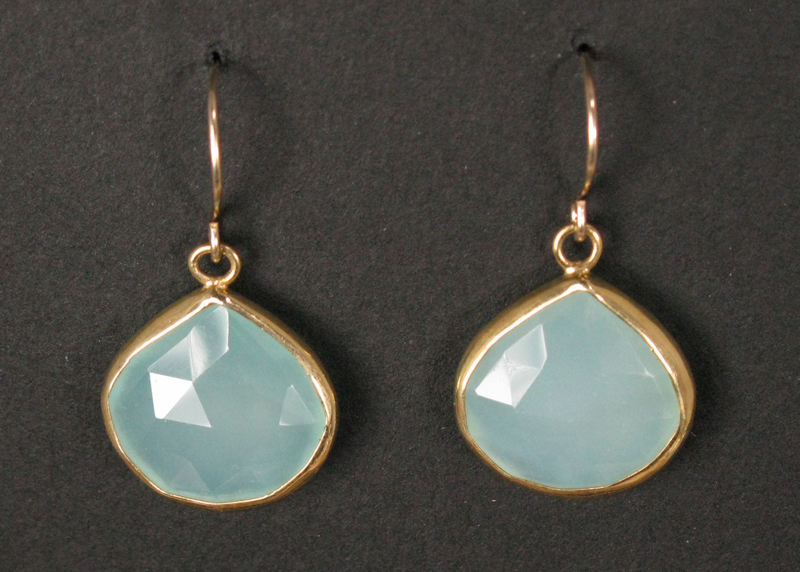 Peruvian Opal Earrings in Gold