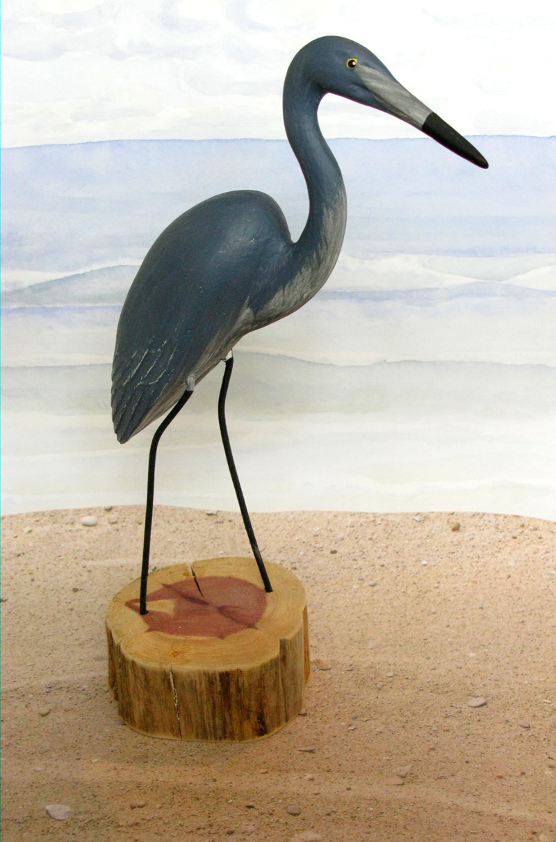 Carved Blue Heron