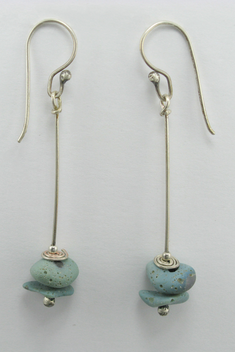 Leland Blue 2 Stacked Stone Earrings