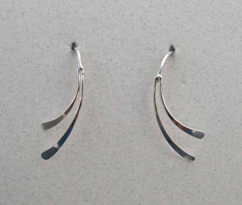 Curved Sterling Earrings