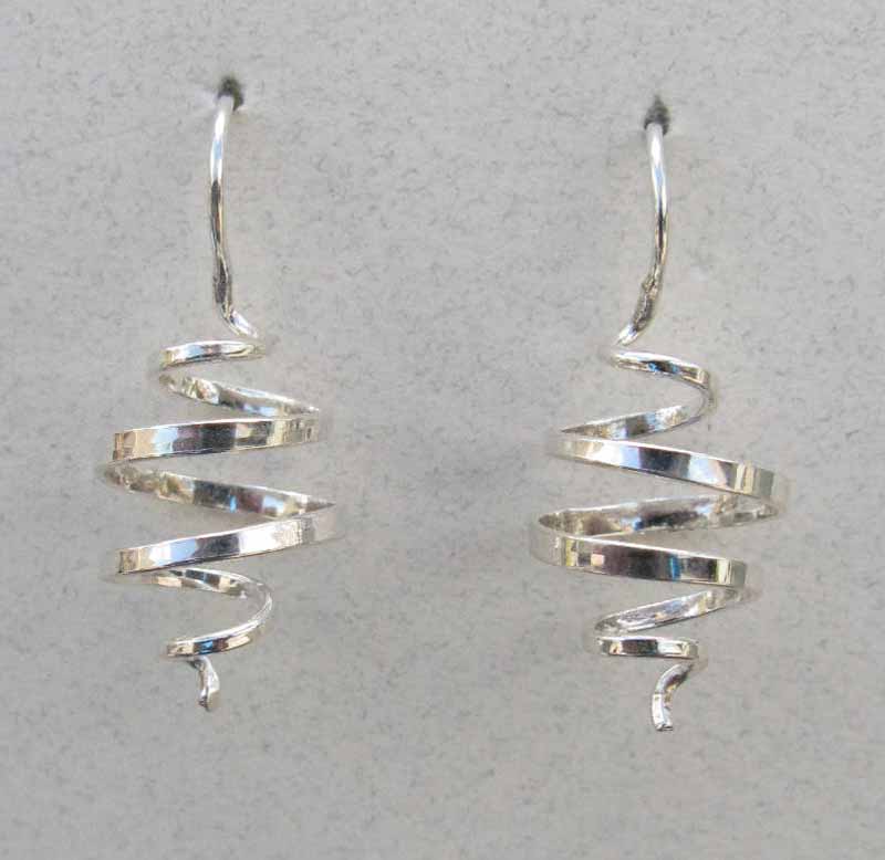 Round Swirled Sterling Earrings