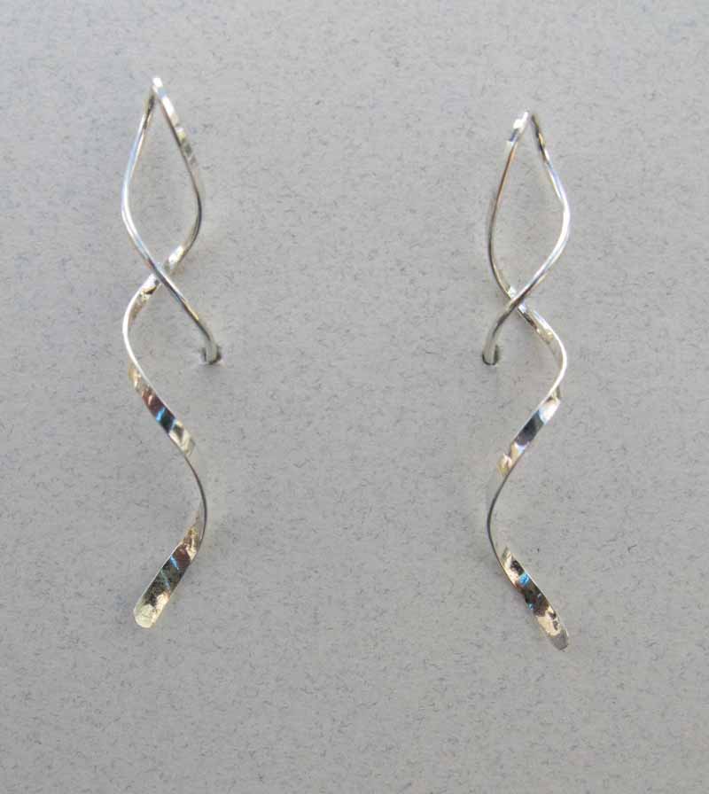 Small Spiral Sterling Earrings