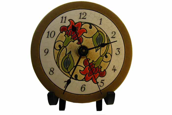 Clock - Jacobean Flowers