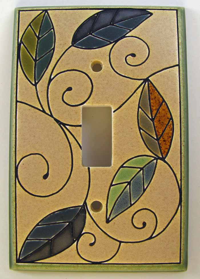 Mosaic Leaves Switch Plate