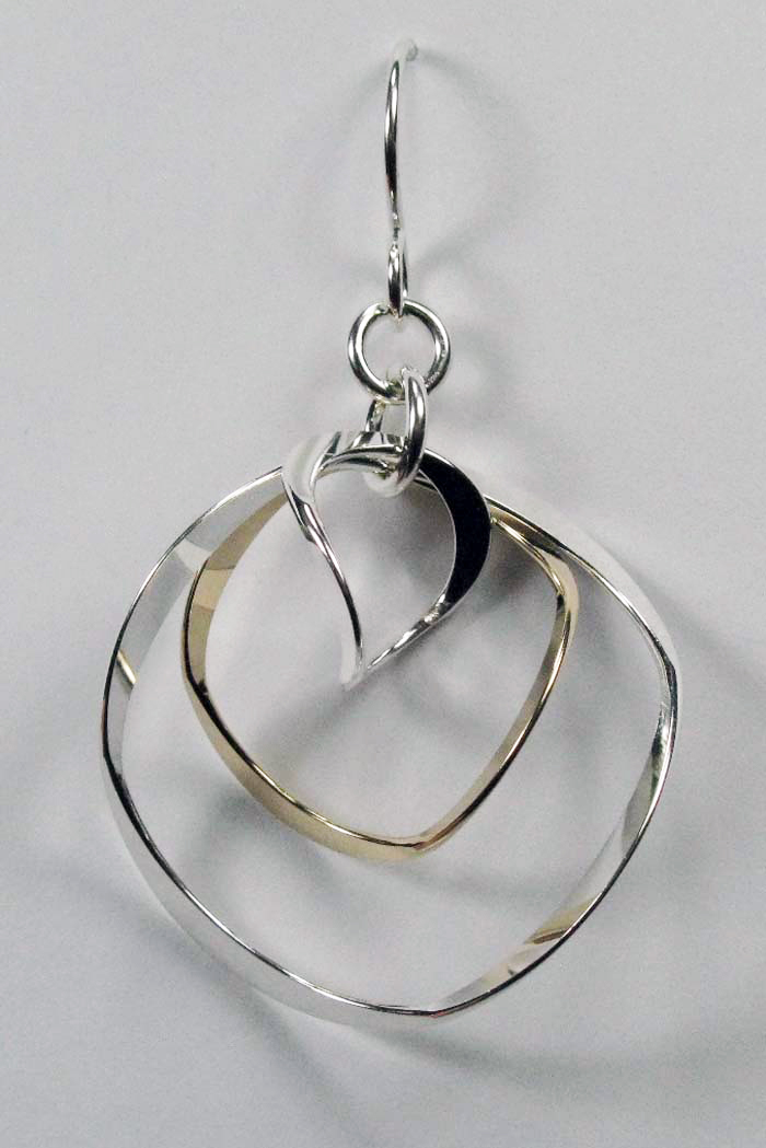 Earrings - 3 Rings with Wobble