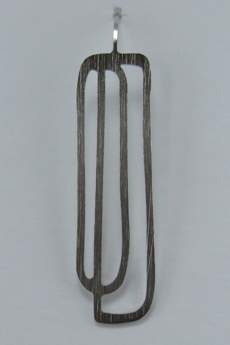 Paper Clip Earrings in Stainless Steel