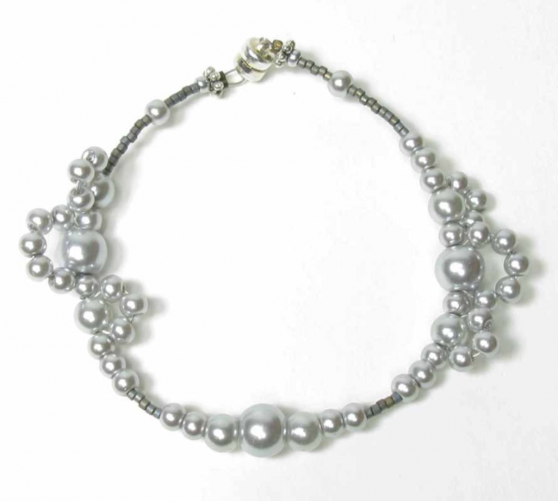 Pearl Lace Bracelet in Silver